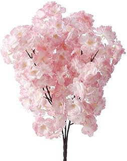 Artificial Wedding Décor Flowers Blush Cherry Blossom Spray, 21.5" in. Tall Faux Spray for Indoor Outdoor Event Stage Entrance Display Event Decoration Supplies