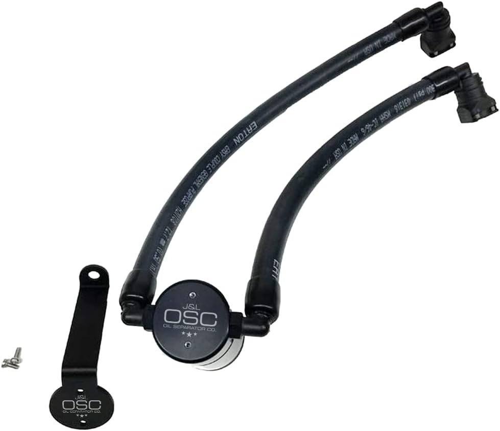 J&L Oil Separator Co. 3.0 Oil Separator 3031P Compatible with 2015-2024 Edge Sport/ST, 2016-2023 Lincoln MKX/Nautilus 2.7L EcoBoost Passenger Side (Black)