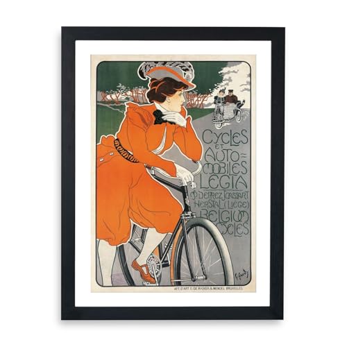 Poster Georges Gaudy Cycles Legia encadré pour vibrer au rythme de la Belle Époque