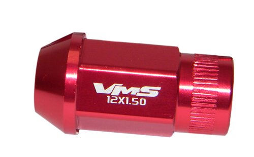 Vms Racing 12X1.5 20Pc Piece Red Open End Lightweight Aluminum Racing Lug Nuts Compatible With Honda Civic Si Ex Lx Dx 2006-2019 With 5 Lug Wheel Pattern #TOP27
