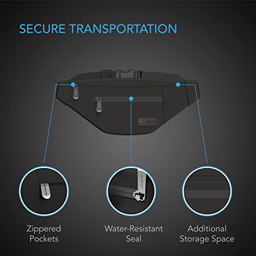 AC Infinity Smell Proof Belt Bag, Odor Locking Stash Pouch with 900D Nylon Fabric and Carbon Filter Lining, Travel Pouch, Smell Proof Odorless Stash Bag, Black4