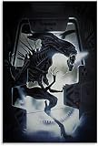 Impressions sur toile Affiche extraterrestre imprime peintures murales toile photo salon 30x45cm Sans cadre