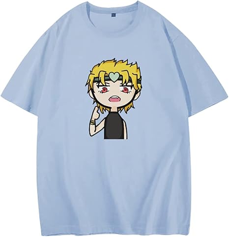 Amazon ジョジョの奇妙な冒険 Tシャツ 半袖 ディオールブランドｔしゃつ 丸首 コットン 綿 快適 Jojo アニメ グッズ コスプレ メンズ レディース ゆったり 大きいサイズ オシャレ 大人用 夏服 ブルー 2xl コスプレ 仮装 通販