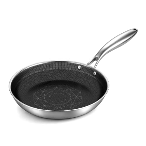 Image of COOKER KING 10-Inch Stainless Steel Pan, Hybrid Nonstick Frying Pan