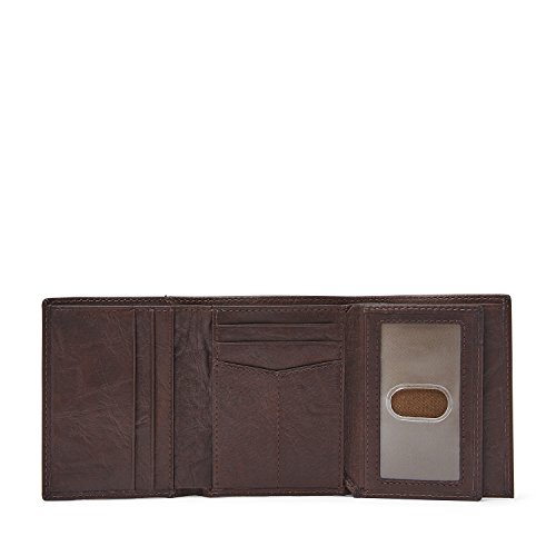 Fossil Neel Extra Capacity Trifold Wallet Ml3869 Brown #TOP2