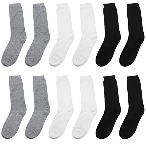 Image of Falari 12 Pairs Women's Cotton Crew Socks Assorted Colors