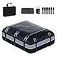 MIDIBIDIBK Auto Dachbox 21 Kubikfuß Faltbare WasserdichtDachbox Taschen mit Rutschfester Matte Aufbewahrungsbox Dachtasche mit/ohne Gepäckträger Dachbox für Autos, Vans, SUV 1000D（Grau/Schwarz）