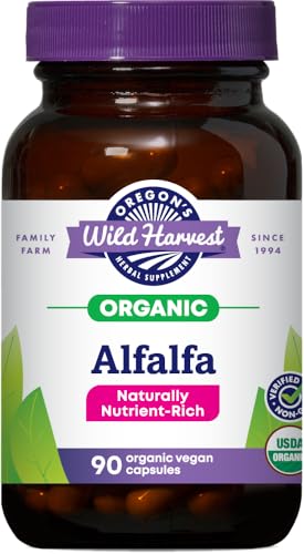 Oregon'S Wild Harvest 0706195000602 Non-Gmo Alfalfa Capsules Organic Herbal Supplements cover