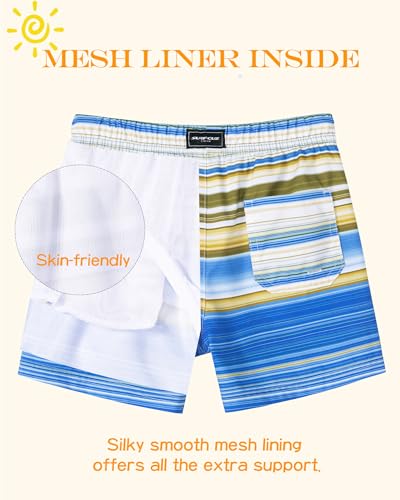 Image of SURF CUZ Surfcuz Little Boys Swim Trunks UPF 50+ Toddler Beach Shorts Swimsuit Kids Quick Dry Swimwear
