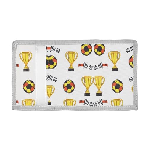 ALAZA Kids Wallets for Boys Girls Toddler Trifold Wallet Children Small Football Go with Zipper Coin Pocket2