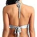 Women Sexy Halter Backless Tank Top Festival Club Sequin Tassel Tie Crop Top (One Size, Silver)