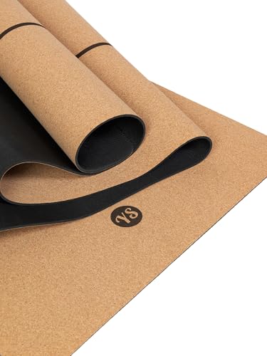 Tapis de yoga antidérapant en liège antibactérien de 4 mm d'épaisseur