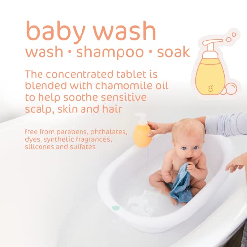 Goodnest Baby Bath Refill Tablets, Soothing Chamomile, All-In-One Baby Shampoo, Wash & Foaming Bath Soak Dissolving Soap Tablets, Gentle, Tear-Free, Hypoallergenic Foaming Baby Wash For Sensitive Skin, Includes (2) Refill Tablets #TOP2
