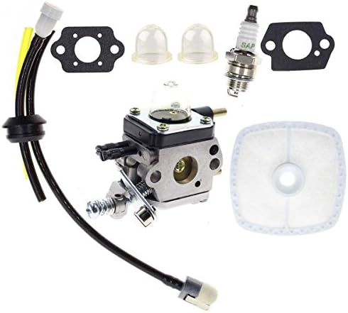 Carbhub C1U-K54A Carburetor for 2-Cycle Mantis 7222 7222E 7222M 7225 7230 7234 7240 7920 7924 Tiller / Cultivator Carb with Air Filter Repower Kit