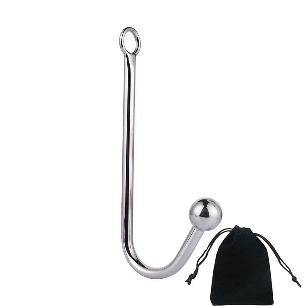 Gancho anal de acero inoxidable, gancho fetiche de bondage, bola anal sólida, juego sexual, gancho de cuerda anal, juguete sexual BDSM para hombres, mujeres, parejas gays