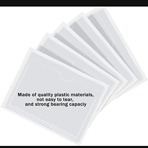 30 Pack Self-Adhesive Index Card Pockets With Top Open For Loading - Ideal Card Holder For Organizing And Protecting Your Index Cards - Crystal Clear Plastic (3.6 X 4.8 Inches) #TOP4