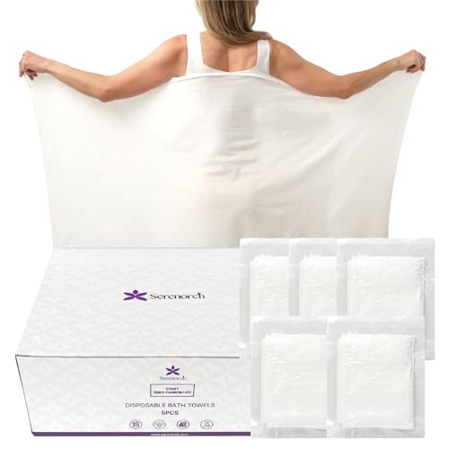 Serenorch Vacuum Sealed Disposable Bath Towels XL, 5 Pack - image 1