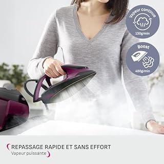 Calor Express Power Vision, Centrale Vapeur Classique, Débit vapeur 480 g/min, Sans réglage, Technologie LED Vision, Fabriqué en France, SV8152C0