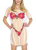 Photo Gallery alireverie bikini da donna copricostume a maniche corte con stampa carina bikini t-shirt abito divertente, fiore rosso, large Photo Gallery alireverie bikini da donna copricostume a maniche corte con stampa carina bikini t-shirt abito divertente, fiore rosso, large