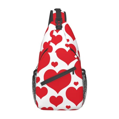 Heart Shoulder Bag Cute Sling Backpack Daypack Casual Valentines Day Bag Womens Backpack Bag