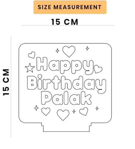 Image of Customized 3D Lamp for Birthday - Personalized LED Night Light with Names | Unique Gift for Husband, Wife Friends| Gifts Custom Decor for Happy Birthday Special (Everyone) (Happy Birthday Palak)