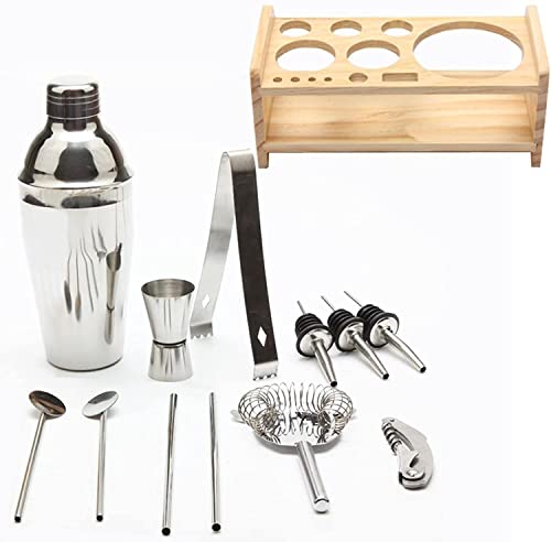 Set de Bartender 12 Piezas con Soporte y Shaker 750 ml miniatura 2