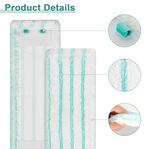 Romon Funda de Recambio Set de 3 para Leifheit, Fregona Microfibra para Mopa, Compatible con Profi XL Micro Duo/Cotton Plus, Lavable en Máquina 60°C, Adapta a Todos los Suelos - imagen 4