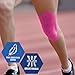 MED PRIDE Body Tape for Muscle Pain Relief, Uncut 2in X 16.4ft Kinesiology Roll, Breathable Latex-Free Athletic Support (Pink)