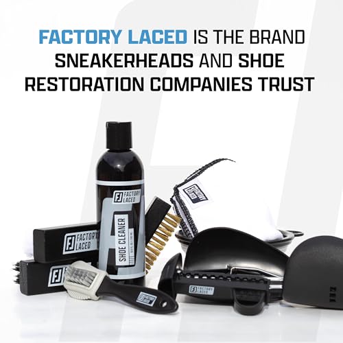 FACTORY LACED Shoe Cleaning Kit – Complete Sneaker Cleaner with 4 Brushes, 8oz Solution, Shoe Trees & Microfiber Towel – Works on Leather, Suede, Canvas & Mesh by FACTORY LACED - Image 6