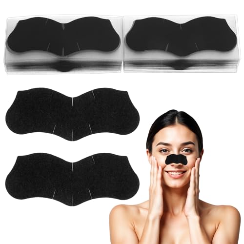 YUXIANLB 120PCS Blackhead Remover Pore Strip, Bamboo Charcoal Face Black Head Remover, Nose Deep Cleansing Nose Strips, Pore Cleansing Strips for Blackhead, Effective Control of Oily Skin Clogged Pore