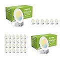 DAMINY 30 Pack 6 Inch LED Recessed Light with Junction Box,5CCT,Ultra-Thin,12W 1080lm, Dimmable Can-Killer Downlight, High Brightness - ETL