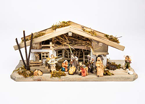 Garten und Holztrends Krippe Krippenstall (W20+ Figuren) Weihnachten Krippenfiguren Tischkrippe Cover