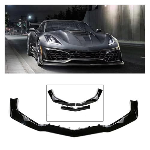 Spoiler avant Corvette C7 lèvre de pare-chocs look carbone - 2