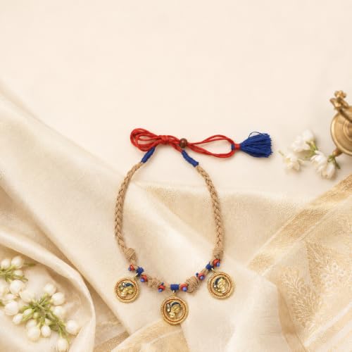 Image of AAKRITI ART CREATIONS Handcrafted Ethnic & Tribal Necklace Collection | Dhokra, Boho, Talisman & Statement Designs | Artisan Collar, Pendant & Lariat Jewelry for Women
