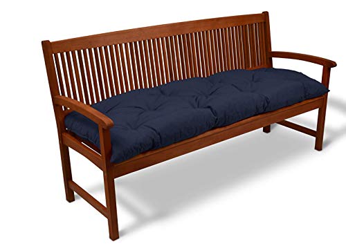 Coussin épais pour balancelle de jardin 2 à 3 places - Pour intérieur ou extérieur - 120 x 50 x 8 cm - Bleu Cover