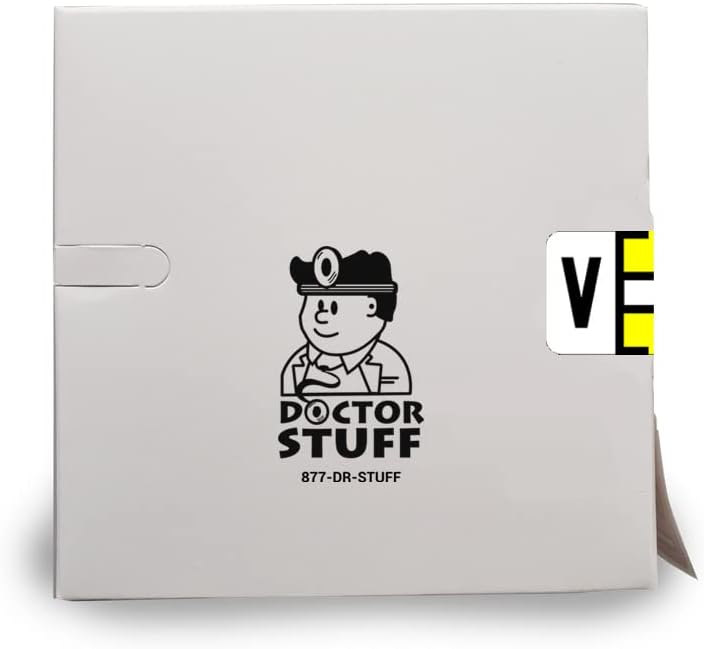 Doctor Stuff - File Folder Labels, Alphabet Letter V, Jeter 7200 - JTAM Series Compatible Alpha Stickers, Yellow, 15/16" x 1-5/8", 500/Roll