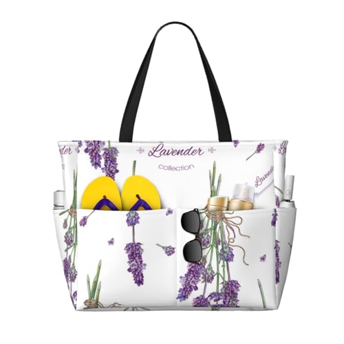 Sac fourre-tout avec poignées grand sac de plage spacieux pour ranger toutes vos affaires
