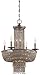 Minka Metropolitan N7215-578 Shimmering Falls - Fifteen Light Chandelier, Antique Silver Finish with Clear Crystal