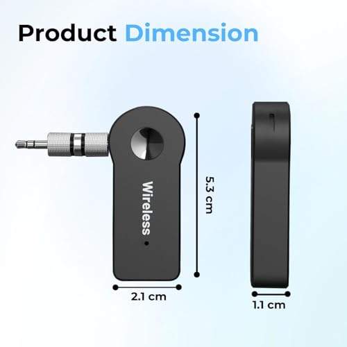 Image of TECHONTO Bluetooth 4.2 Receiver & Hands-Free Car Kit - Wireless 3.5mm Aux Adapter for Music Streaming in Car Stereos, Home Audio System, Headphones & Speaker- A2DP, 40ft Range