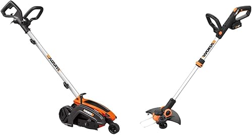 Worx Paquete de herramientas de césped de bordeadora y recortadora, bordeadora eléctrica (12 amperios, 7.5 pulgadas) + recortadora/bordeadora