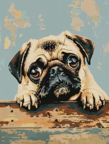 Diamant Dessin Kits Chien MIRONS : Idée cadeau originale pour loisirs créatifs