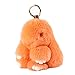 YISEVEN Lapin Porte-clé Peluche Chaîne de Fourrure Jouet Doux Mignon Moelleux Animaux Poupée Pompom Fille Petit Cadeau Femme Bourse Ornament Sac Charme Voiture Pendentif de Pâques - Orange