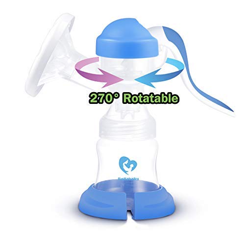 Bellababy Manual Breast Pump Kit Includes a Rotatable Pump and a Silicone Pump Soft and Powerful Suction BPA Free