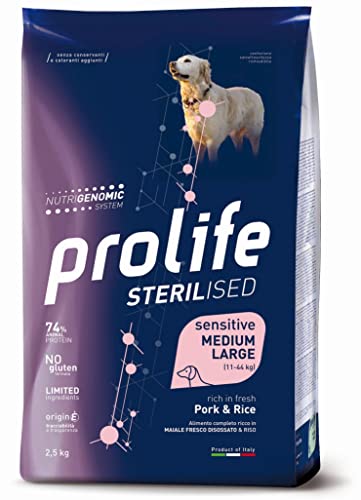 prolife Sterilised Maiale Fresco E Riso Adult Medium/Large 12 kg