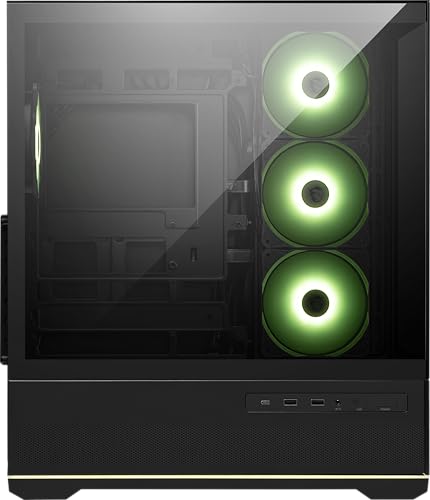 Image of MSI MAG PANO 110R PZ - Mid-Tower Gaming PC Case - Tempered Glass Side Panel - 3 x 120mm ARGB Fans - Liquid Cooling Support up to 360mm Radiator - Mesh Panel for Optimized Airflow