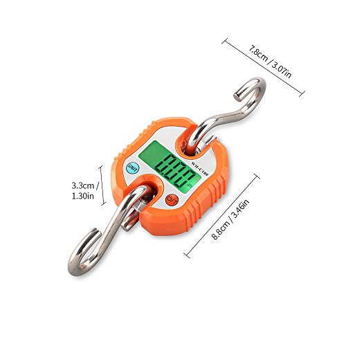 Honorall Mini Balança Eletrônica Portátil Escala Digital de Bagagem Escala de Peixes com Função de R