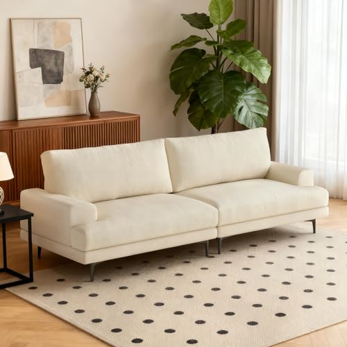 Pajiasen Modern Upholstered Sofa Couch, 78” Wide Mid-Century Fabric Sofa
