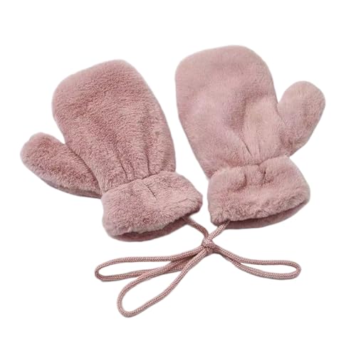 Boys Snow Mittens - Soft Warm All-Finger Gloves with Anti-Loss Strap, Outdoor Winter Mittens | Preschool, School, Yard, Backyard, Skiing, Skating, Snow Play for Children Aged 1-10 Years Old Boys