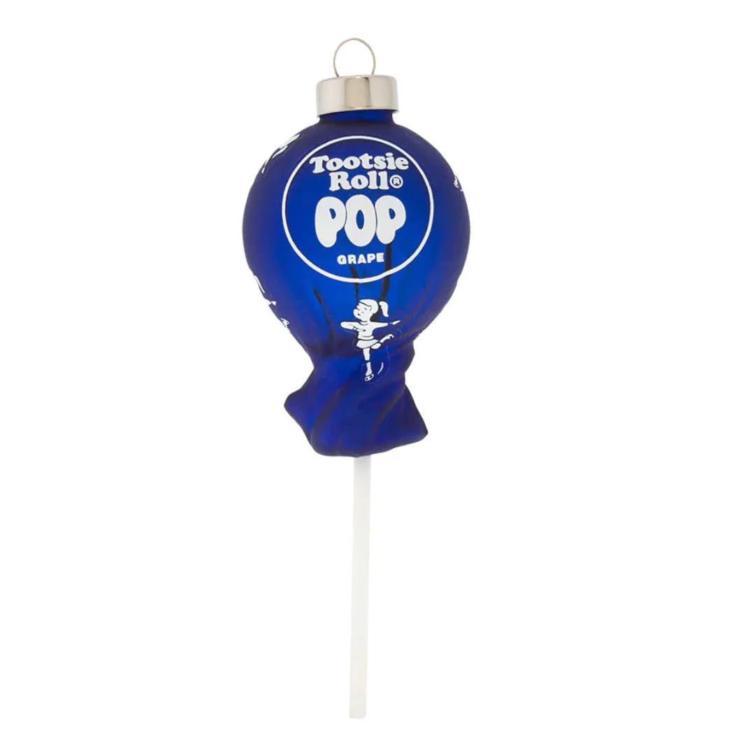 kat + annie Grape Tootsie ROLL POP Ornament, Blue