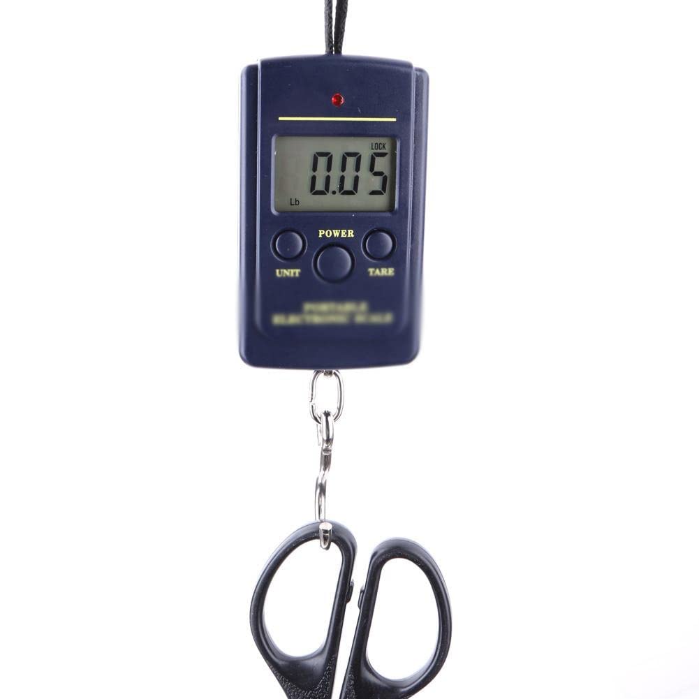 JFDBGU 40kg x 10g Mini Digital Scale for Fishing Luggage Travel Weighting Steelyard Hanging Electronic Hook Scale, Kitchen Weight Tool(B)